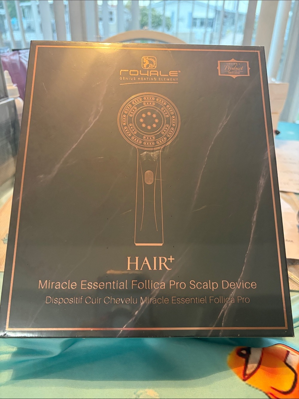 Royale HAIR+ Miracle Essential Follica Pro Scalp Device - Green/Gold